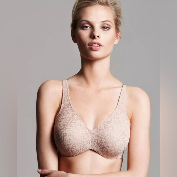 Wacoal 65547 Nude Colored Halo Lace Unloaded Underwire Bra. Size 32DD. - Picture 1 of 15